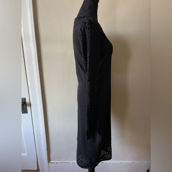 NWT Milly Fractured Pointelle dress, w/ back zip, 65% rayon, 35% nylon, Size Lg - Picture 8 of 11